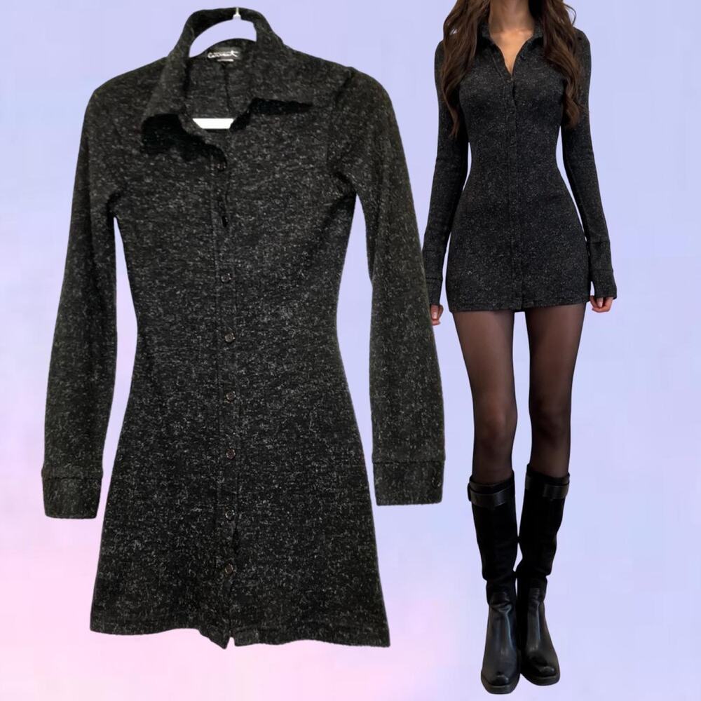 Vintage 90s y2k sweater mini dress made in usa